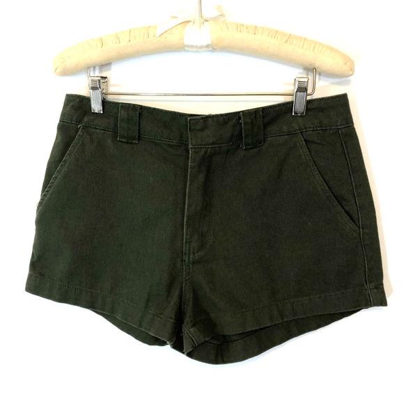Forever 21 Dark Green Canvas Shorts - 28 - Picture 1 of 4